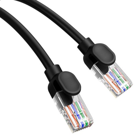 Kabel Ethernet High Speed Cat 5 RJ-45 1000Mb/s 8m okrągły - czarny