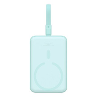 Powerbank Baseus Magnetic Mini MagSafe 10000mAh 20W z wbudowanym kablem Lightning - niebieski + kabel Baseus Simple Series USB-C
