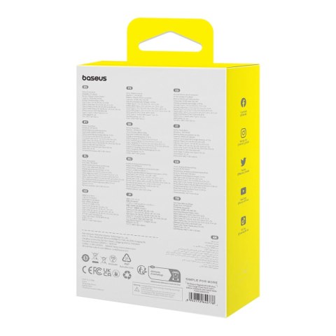 Powerbank Baseus Magnetic Mini MagSafe 10000mAh 30W z wbudowanym kablem Lightning - biały + kabel Baseus Simple Series USB-C - U