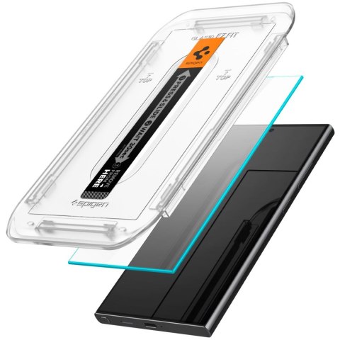 Spigen Glas.tr Ez Fit 2-pack – Najlepsze szkło hartowane do Galaxy S24 Ultra - Ramka Montażowa