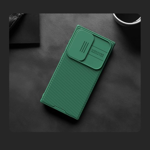 Etui Nillkin CamShield Pro pancerne z osłona na aparat do Samsung Galaxy S24 Ultra - zielone
