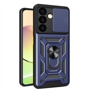 Etui Hybrid Armor Camshield do Xiaomi POCO C65 / Redmi 13C pancerne z osłoną na aparat - niebieskie
