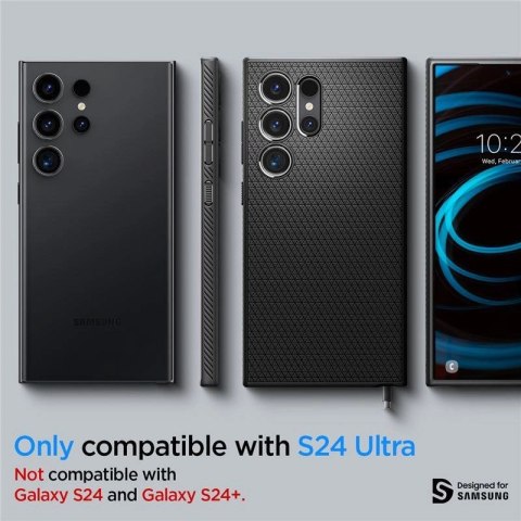 Etui Spigen Liquid Air na Samsung Galaxy S24 Ultra - czarny mat