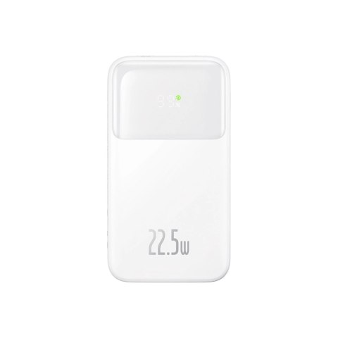 Powerbank Baseus Comet Series z wyświetlaczem 10000mAh 22.5W - biały + kabel USB-A - USB-C 0.3m - biały