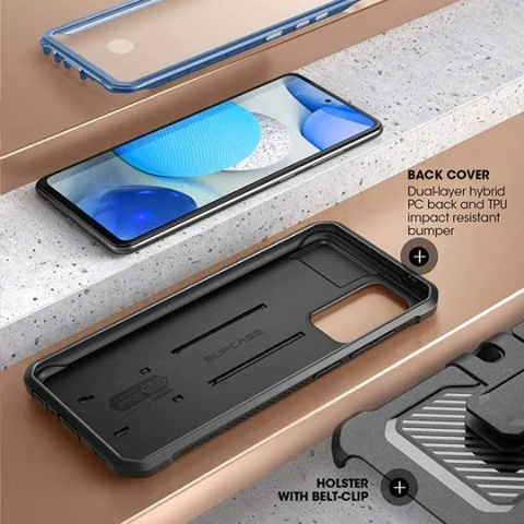 Etui Pancerne 360 Supcase Beetle Pro do Samsung Galaxy A72 Czerwony