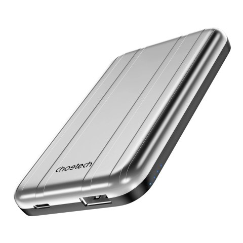 Powerbank Choetech B655 mini bezprzewodowy magnetyczny 5000mAh - srebrny