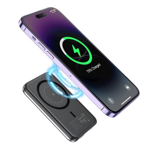 Powerbank Choetech B655 mini bezprzewodowy magnetyczny 5000mAh - srebrny