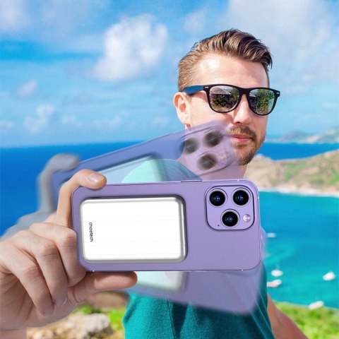 Powerbank Choetech B655 mini bezprzewodowy magnetyczny 5000mAh - srebrny