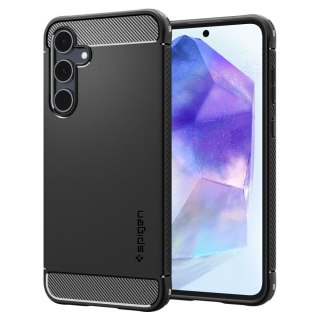 Spigen Rugged Armor Galaxy A55 5G Matte Black – Wytrzymałe Etui Ochronne do Samsung