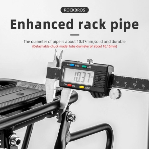 Bagażnik rowerowy Rockbros 33210004001 z półką - czarny