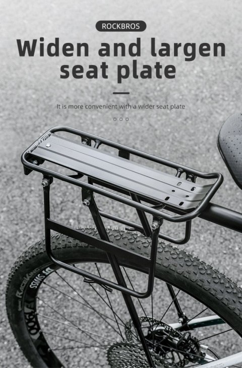 Bagażnik rowerowy Rockbros 33210004001 z półką - czarny