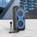 Głośnik Bluetooth LED Outdoor Manhattan + 2 x bezprzewodowe mikrofony
