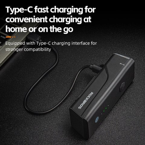 Lampka rowerowa przednia Rockbros 24510003001 260 lm - czarna