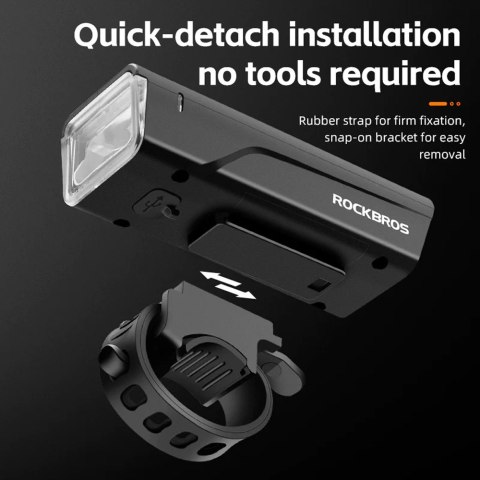 Lampka rowerowa przednia Rockbros 24510003001 260 lm - czarna
