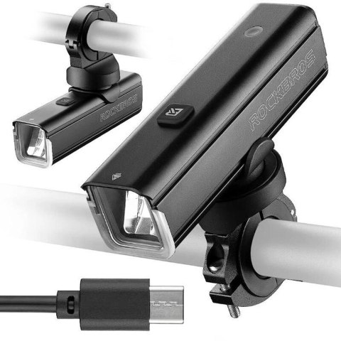 Lampka rowerowa przednia Rockbros 24610002001 1000 lm - czarna