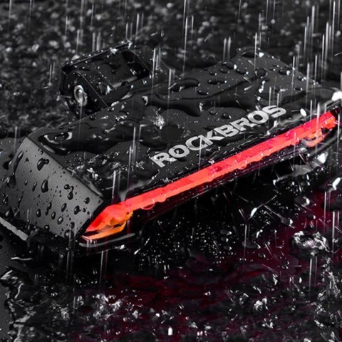 Lampka rowerowa tylna Rockbros LKWD-R1 z laserem - czarna
