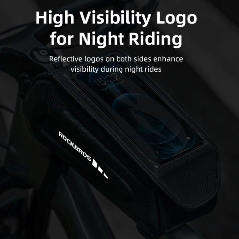 Sakwa rowerowa Rockbros 30120064001 wodoodporna na ramę z pokrowcem na telefon - czarna