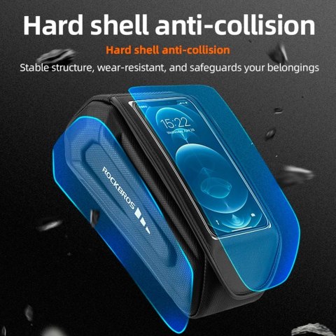 Sakwa rowerowa Rockbros 30120064001 wodoodporna na ramę z pokrowcem na telefon - czarna