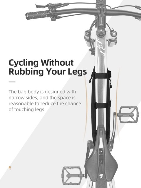 Sakwa rowerowa Rockbros AS-043 na rzepy 3l - czarna