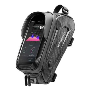 Sakwa rowerowa Rockbros B68-1 na ramę pancerna z pokrowcem na telefon 1.5l - czarna