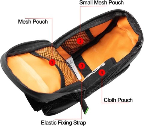 Sakwa rowerowa Rockbros C7-1 wodoodporna z montażem pod siodełko 1.5l - czarna