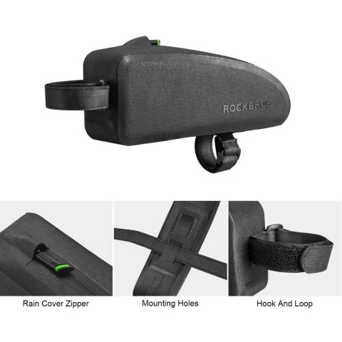 Torba rowerowa Rockbros AS-019-1 wodoodporna na ramę - czarna