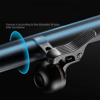 Dzwonek rowerowy Rockbros 34210007001 na lewą stronę kierownicy - czarny