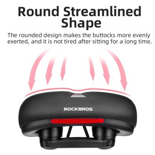 Siodełko rowerowe Rockbros AQ-6090R - czarno-czerwone