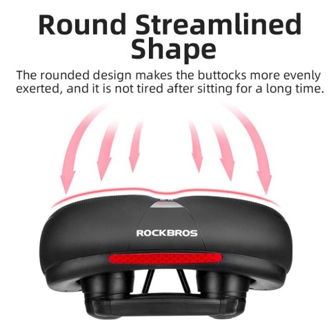 Siodełko rowerowe Rockbros AQ-6090R - czarno-czerwone