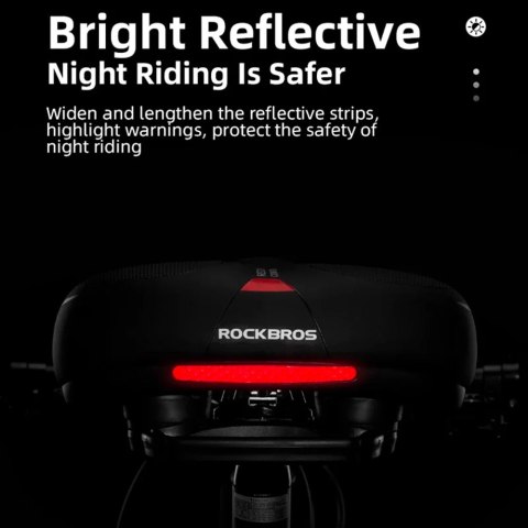 Siodełko rowerowe Rockbros AQ-6090R - czarno-czerwone