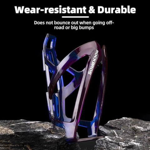 Uchwyt rowerowy Rockbros FK338 na bidon - niebiesko-fioletowy