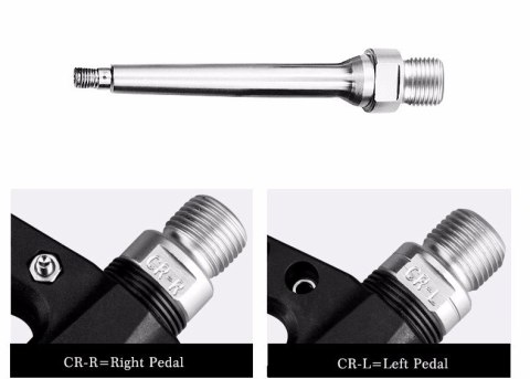 Zestaw pedałów rowerowych Rockbros 2017-12CBK z nylonu - czarny