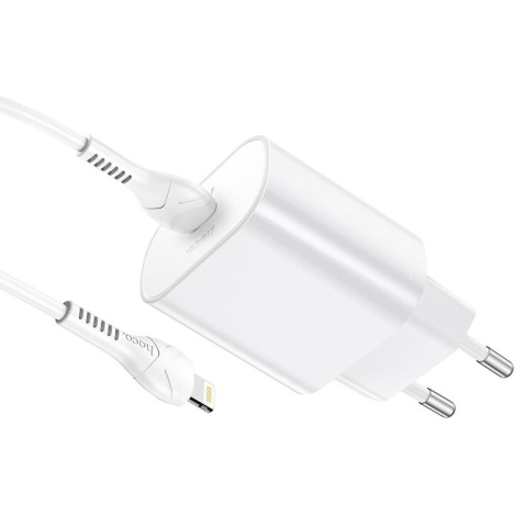 Szybka ładowarka sieciowa EU USB Typ C Power Delivery + kabel przewód USB Typ C / Lightning 1m