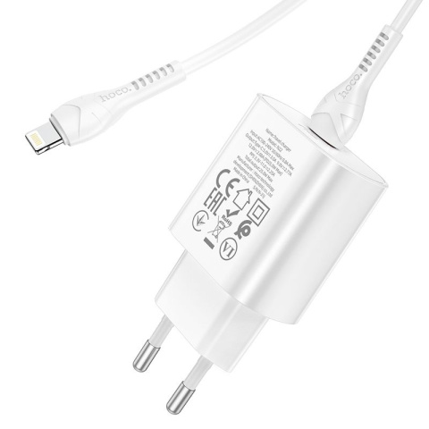 Szybka ładowarka sieciowa EU USB Typ C Power Delivery + kabel przewód USB Typ C / Lightning 1m