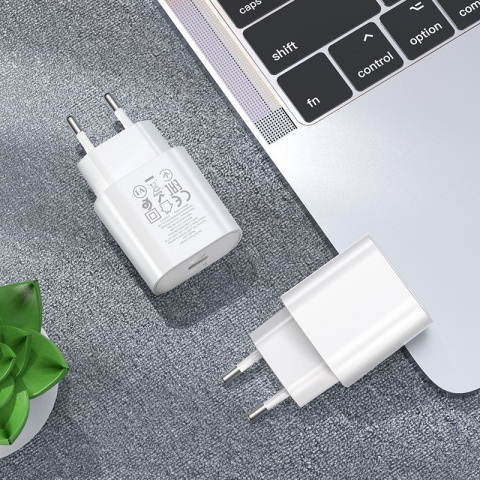 Szybka ładowarka sieciowa EU USB Typ C Power Delivery + kabel przewód USB Typ C / Lightning 1m