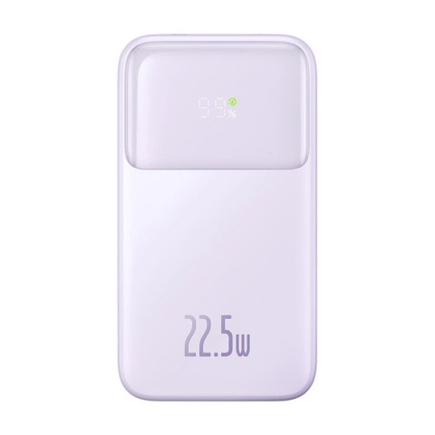 Powerbank Baseus Comet Series z wyświetlaczem 10000mAh 22.5W - fioletowy + kabel USB-A / USB-C