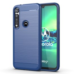 Elastyczne etui pokrowiec do Motorola Moto G8 Plus niebieski