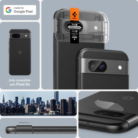 OSŁONA APARATU SPIGEN OPTIK.TR "EZ FIT" CAMERA PROTECTOR 2-PACK GOOGLE PIXEL 8A CLEAR