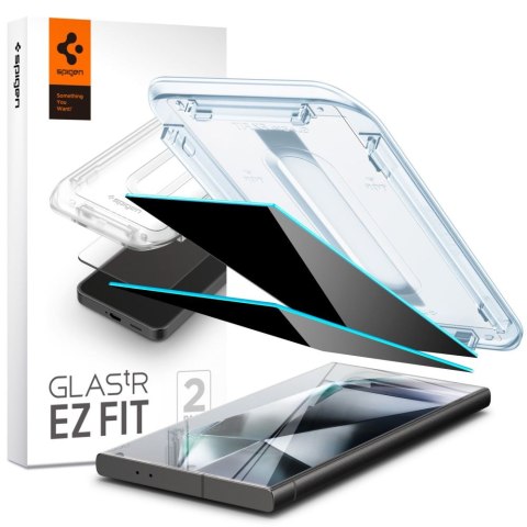 SZKŁO HARTOWANE SPIGEN GLAS.TR "EZ FIT" 2-PACK GALAXY S24 ULTRA PRIVACY