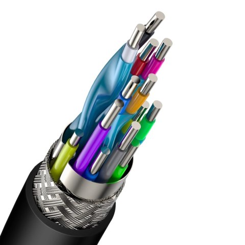 Kabel Baseus Cafule HDMI / HDMI 2.0 4K 60 Hz 3D 18 Gbps 1m - czarny