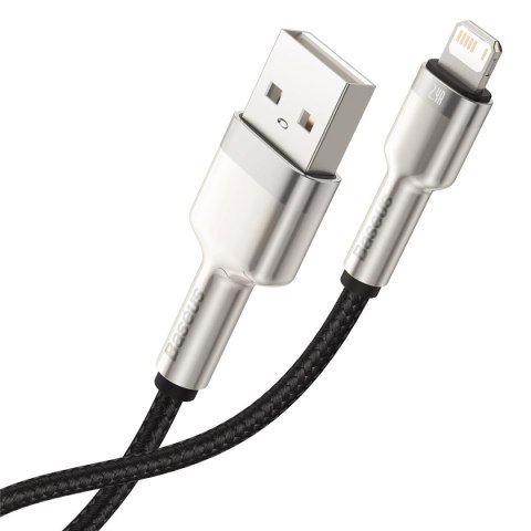 Kabel Baseus Cafule Series Metal Data USB-A / Lightning 2.4A 1m - czarny
