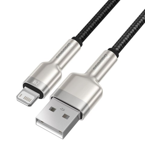 Kabel Baseus Cafule Series Metal Data USB-A / Lightning 2.4A 1m - czarny