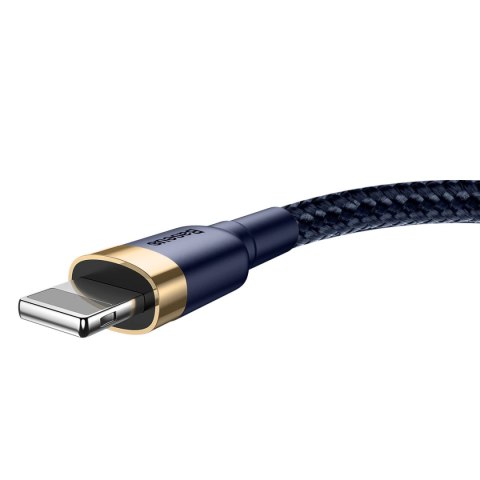 Kabel Baseus Cafule USB-A / Lightning 2.4A QC 3.0 1 m - niebiesko-złoty