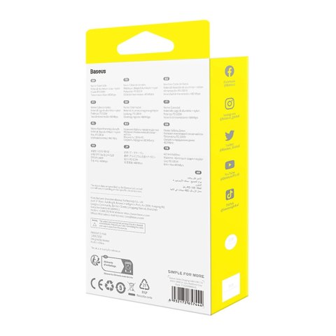 Kabel Baseus Cafule USB-C / USB-C 100W 2 m - czerwono-czarny i czarno-szary (2 szt.)