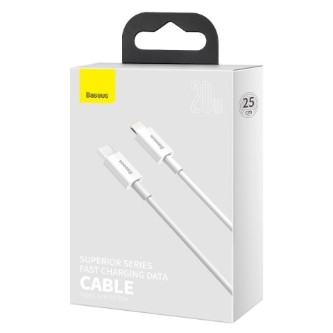 Kabel Baseus Superior Series USB-C / Lightning PD 20W 2 m - biały