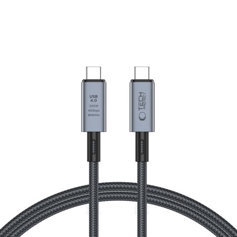 TECH-PROTECT ULTRABOOST MAX USB 4.0 8K 40GBPS TYPE-C CABLE PD240W 100CM GREY