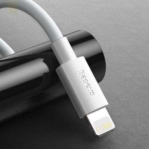 Kabel Baseus Simple Wisdom Lightning / USB-C 20W 1.5 m 2 szt. - biały