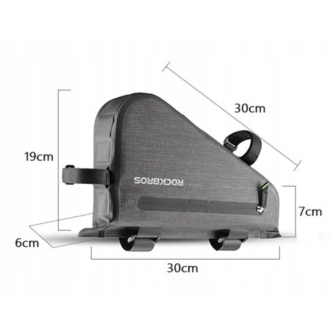 Torba Rockbros AS-017 rowerowa na ramę 5 l - ciemnozielona