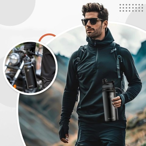 Bidon termiczny Rockbros 35210029002 rowerowy na napoje 620 ml - czarny