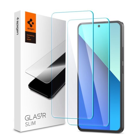 SZKŁO HARTOWANE SPIGEN GLAS.TR SLIM 2-PACK XIAOMI REDMI NOTE 13 4G / LTE CLEAR